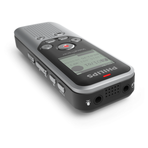 Philips DVT1250 dittafono Memoria interna e scheda di memoria Nero, Grigio