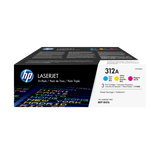PACK TONER HP 312A CIANO + GIALLO + MAGENTA PARA ESTAMPACIONES LASER HP