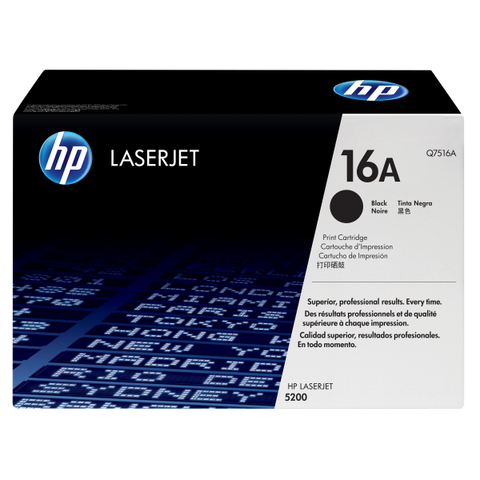 HP 16A TONER NERO PER LASER JET 5200 GARANZIA ITALIA (Q7516A)
