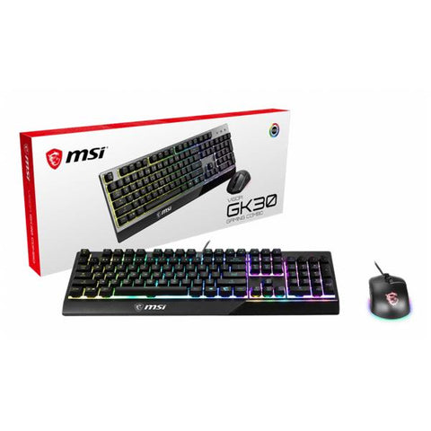 MSI VIGOR GK30 TASTIERA + MOUSE GAMING USB RGB BLACK