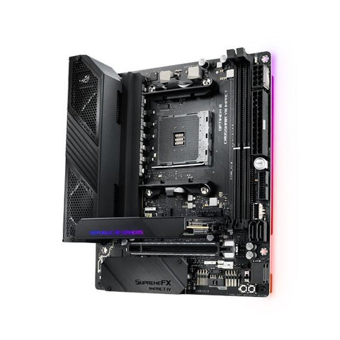 ASUS ROG Crosshair VIII Impact AMD X570 Socket AM4 Mini DTX (ROG CROSSHAIR VIII IMPACT X570,AMD X570, AM4, 2 x DIMM, Max. 64GB, DDR4, Intel I211-AT, Intel Wi-Fi 6 AX200, Bluetooth 5.0, 256 Mb Flash R