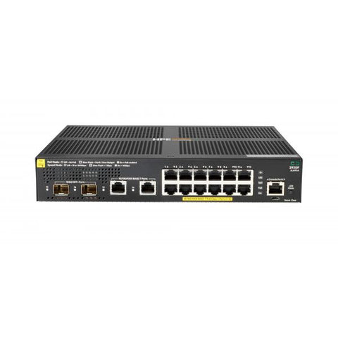 Hewlett Packard Enterprise Aruba 2930F 12G PoE+ 2G/2SFP+ Gestito L3 Gigabit Ethernet (10/100/1000) Nero 1U Supporto Power over Ethernet (PoE)