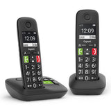 Gigaset E290A Duo Telefono analogico/DECT Nero Identificatore di chiamata
