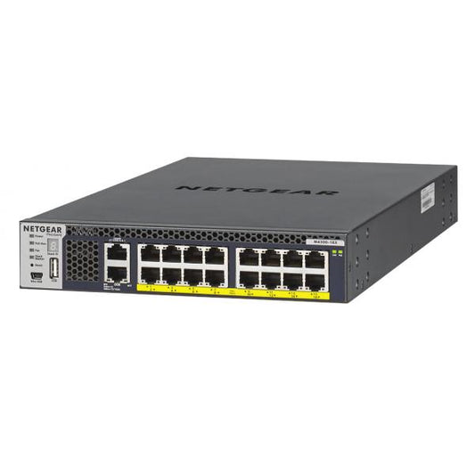NETGEAR M4300-16X Gestito L3 10G Ethernet [100/1000/10000] Supporto Power over Ethernet [PoE] 1U Nero (M4300 MANAGED SWITCH - 16X10GBASE-T COPPER PORTS)