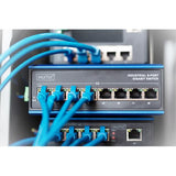 Digitus Switch di rete Gigabit Ethernet a 8 porte, industriale, non gestito (INDUSTRIAL 8-PORT GIGABITSWITCH - DIN RAIL EXTENDED TEMP RANGE)