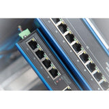 Digitus Switch di rete Gigabit Ethernet a 8 porte, industriale, non gestito (INDUSTRIAL 8-PORT GIGABITSWITCH - DIN RAIL EXTENDED TEMP RANGE)