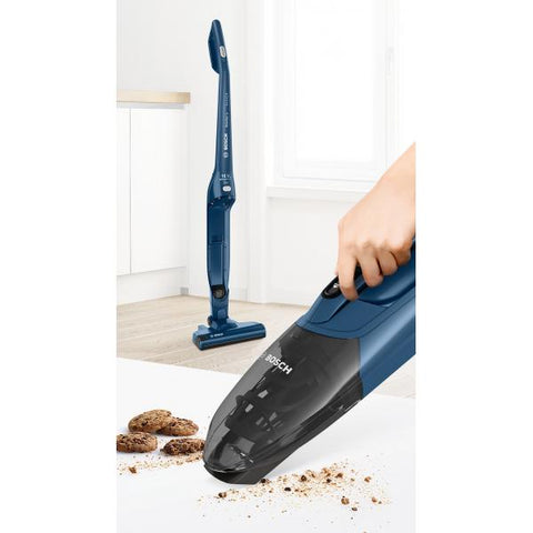 BOSCH BBHF216 SCOPA ELETTRICA SENZA FILO E SENZA SACCO 2 IN 1 ASPIRAPOLVERE E ASPIRABRICIOLE BLU