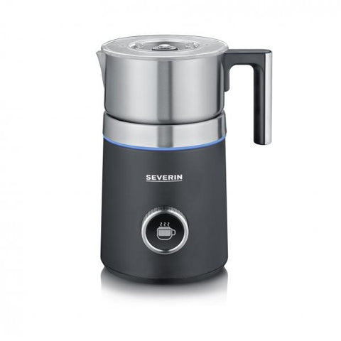 Severin Spuma 700 Plus Schiumatore per latte automatico Nero, Acciaio inossidabile