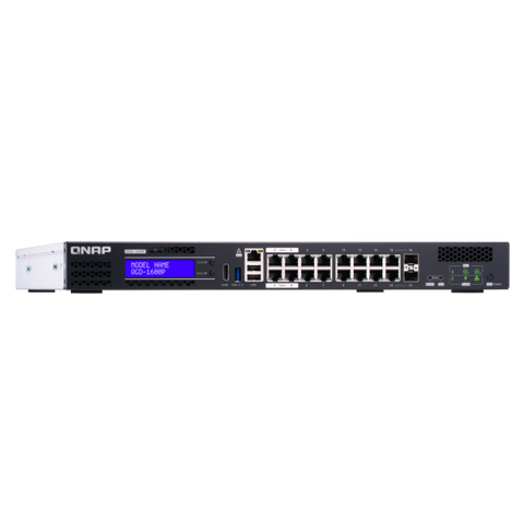 QNAP QGD-1600P Gestito Gigabit Ethernet (10/100/1000) Nero, Grigio Supporto Power over Ethernet (PoE)