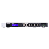 QNAP QGD-1600P Gestito Gigabit Ethernet (10/100/1000) Nero, Grigio Supporto Power over Ethernet (PoE)