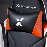X Rocker Agility eSports Sedia da gaming per PC Sedia imbottita tappezzata Nero, Arancione, Bianco