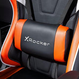 X Rocker Agility eSports Sedia da gaming per PC Sedia imbottita tappezzata Nero, Arancione, Bianco