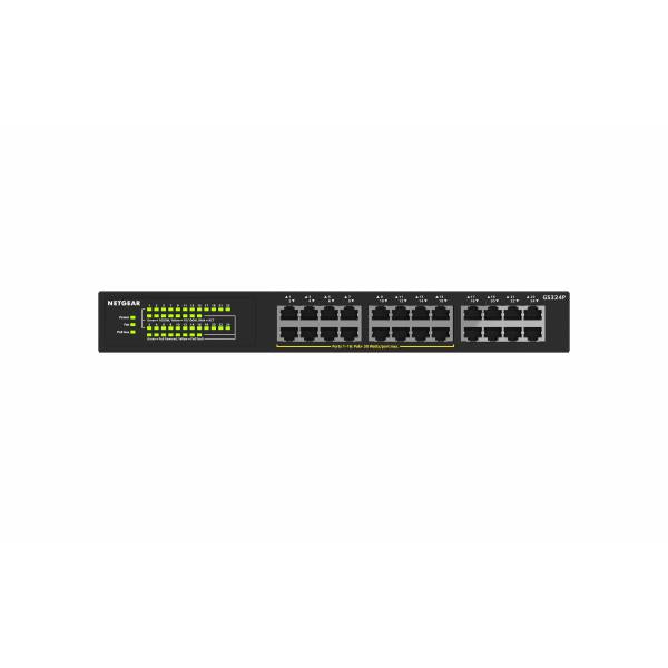 NETGEAR GS324P Non gestito Gigabit Ethernet [10/100/1000] Supporto Power over Ethernet [PoE] 1U Nero (NETGEAR AV GS324P-100EUS)