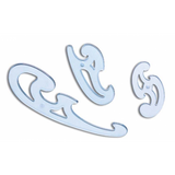 ARDA KIT CURVILINEE IN PLASTICA AZZURRO TRASPARENTE CONF 3 Pz.