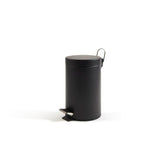 PERFETTO BIDONE IN ACCIAIO CON PEDALE E VASCHETTA 16.7X27 CM 3 LT NERO SATINATO