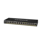 NETGEAR GS316PP Non gestito Gigabit Ethernet [10/100/1000] Supporto Power over Ethernet [PoE] Nero (16-P. GB POE+ UNMGD SWITCH 183W - FLEXPOE)