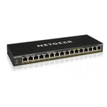 NETGEAR GS316PP Non gestito Gigabit Ethernet [10/100/1000] Supporto Power over Ethernet [PoE] Nero (16-P. GB POE+ UNMGD SWITCH 183W - FLEXPOE)