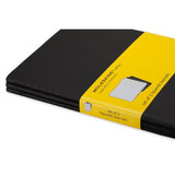 MOLESKINE CAHIER QUADERNO COLLATO 70GR 90X140 mm FOGLI A QUADRETTI 5M NERO CONF 3 Pz.
