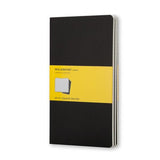 MOLESKINE CAHIER QUADERNO COLLATO 70GR 90X140 mm FOGLI A QUADRETTI 5M NERO CONF 3 Pz.