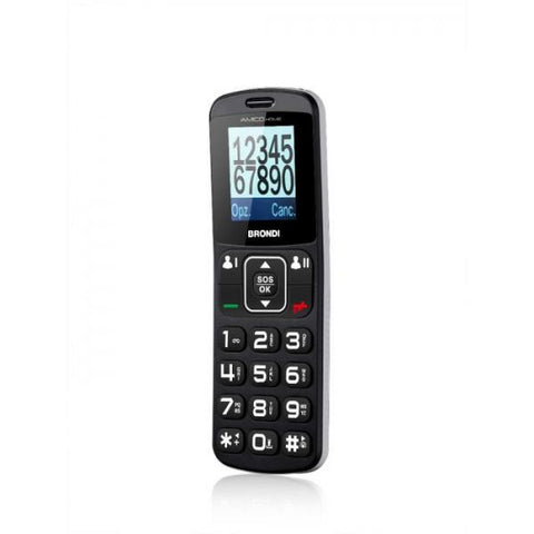 CELLULARE BRONDI AMICO HOME 1.77" BLACK SENIOR PHONE