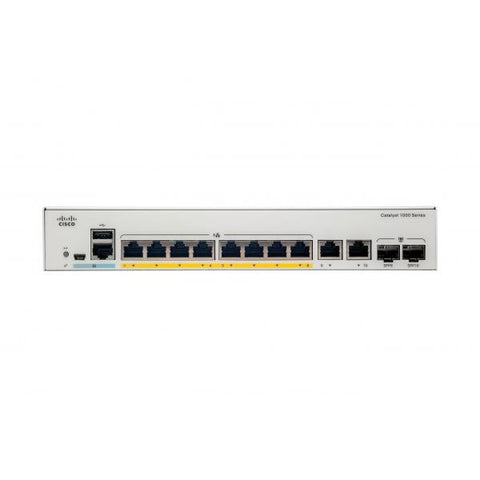 CISCO CATALYST C1000-8T-E-2G-L SWITCH GESTITO L2 8 x 10/100/1000 + 2 x SFP Gigabit combo (uplink) MONTABILE SU RACK
