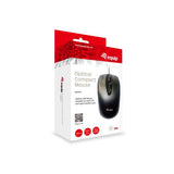 MOUSE OTTICO USB 1000 DPI BK 3 TASTI COMPATTO PLUG&PLAY