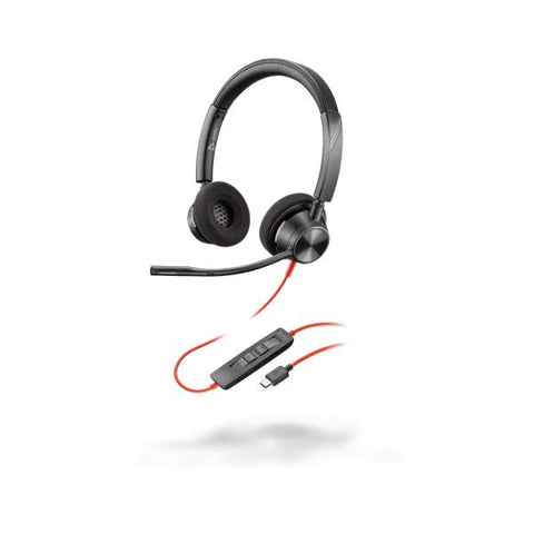 POLY 3320 Cuffia Padiglione auricolare USB tipo-C Nero