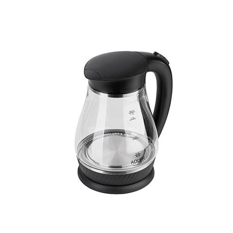 Adler AD 1274 B bollitore elettrico 1,7 L 2200 W Nero, Trasparente