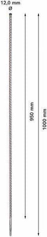 Bosch Expert SDS-plus-7X - Bohrer - Hammereinsatz - 12 mm - SDS-plus - Lnge: 1000 mm