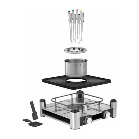 WMF Lumero 61.3020.1009 griglia per raclette 8 persona(e) Nero, Acciaio inossidabile 1960 W