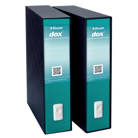 REXEL DOX 2 REGISTRATORE FORMATO PROTOCOLLO 285X350X80 MM COL. VERDE MARE CONF 6 PZ.