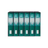 REXEL DOX 2 REGISTRATORE FORMATO PROTOCOLLO 285X350X80 MM COL. VERDE MARE CONF 6 PZ.