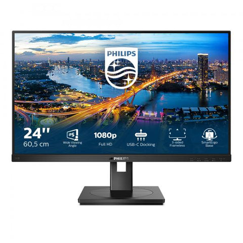 Monitor LED Philips B Line 243B1/00 de 60,5 cm [23,8"] 1920 x 1080 píxeles Full HD Negro (Philips 243B1 - Monitor LED - 24" [23,8"] - 1920 x 1080 Full HD [1080p] a 75 Hz - IPS - 250 cd/m² - 1