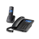 MOTOROLA C4201 COMBO TELEFONO DA TAVOLO + 1 CORDLESS DECT NERO