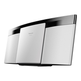 PANASONIC SISTEMA MICRO HI-FI A 2 CANALI, BLUETOOTH USB 20W, RADIO DIGITALE DAB+ LETTORE CD MONTABILE A PARETE BIANCO NERO