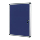 Bi-Office VT620107150 bacheca per appunti Interno Blu Alluminio (Bi-Office Enclore Blue Felt Lockable Noticeboard Display Case 6 x A4 720x670mm - VT620107150 DD)