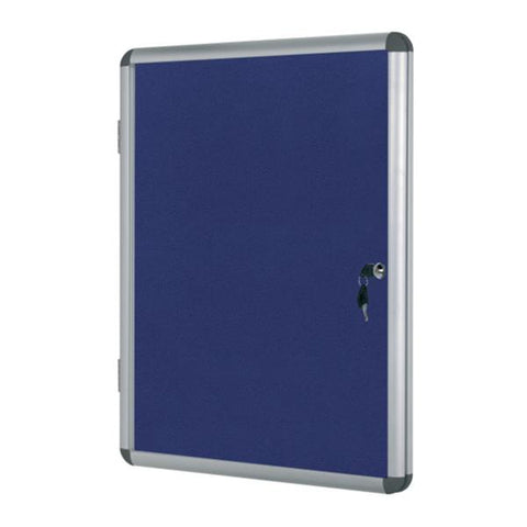 Bi-Office VT740107150 bacheca per appunti Interno Blu Alluminio (Bi-Office Enclore Blue Felt Lockable Noticeboard Display Case 20 x A4 1160x1288mm - VT740107150 DD)