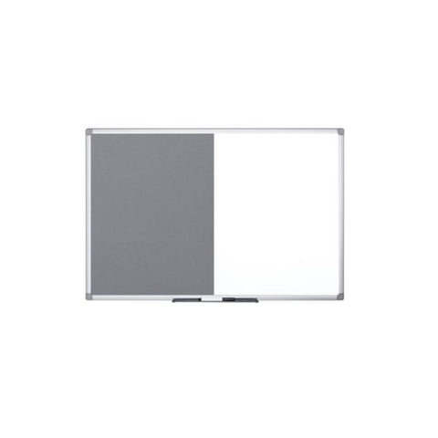 Bi-Office XA0520170 lavagna 1200 x 900 mm Melammina (Bi-Office Maya Combination Board Grey Felt/Non Magnetic Whiteboard Aluminium Frame 1200x900mm - XA0520170 DD)