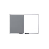 Bi-Office XA2720170 lavagna 1800 x 1200 mm Melammina (Bi-Office Maya Combination Board Grey Felt/Non Magnetic Whiteboard Aluminium Frame 1800x1200mm - XA2720170 DD)