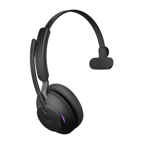 Jabra Evolve2 65, MS Mono Auricolare Wireless A Padiglione Ufficio USB tipo A Bluetooth Nero