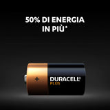 DURACELL C MN1400 LR14 BA PLUS POWER BATTERIA ALCALINA MEZZA TORCIA 1.5 V CONF. 2 PZ.