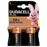 DURACELL C MN1400 LR14 BA PLUS POWER BATTERIA ALCALINA MEZZA TORCIA 1.5 V CONF. 2 Pz.
