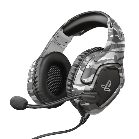 TRUST GXT 488 FORZE CUFFIE CON MICROFONO GAMING LICENCIA PS4 JACK 3,5MM MIMETICO GRIGIO