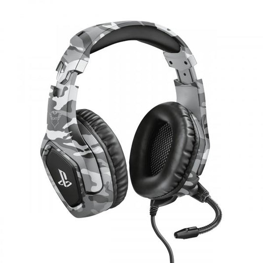 TRUST GXT 488 FORZE CUFFIE CON MICROFONO GAMING LICENZA PS4 JACK 3,5MM MIMETICO GRIGIO