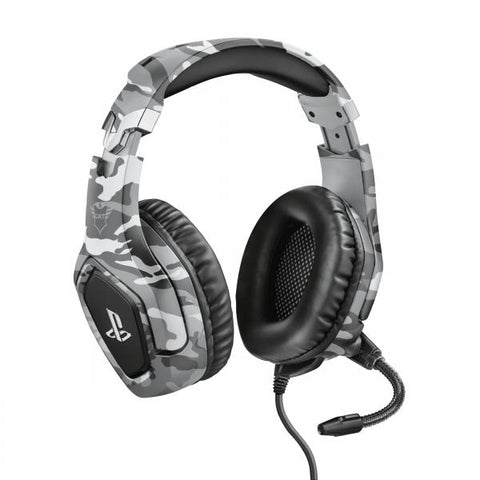 TRUST GXT 488 FORZE CUFFIE CON MICROFONO GAMING LICENZA PS4 JACK 3,5MM MIMETICO GRIGIO
