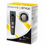 REMINGTON MB3000 REGOLABARBA A BATTERIE LAME IN TITANIO TESTINA LAVABILE 17 LUNGHEZZE NERO