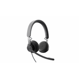 LOGITECH ZONE WIRED CUFFIE CON MICROFONO USB CERTIFICATO MS TEAMS NERO