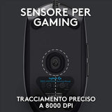 LOGITECH G203 LIGHTSYNC GAMING MOUSE RGB 6 PULSANTI 8.000 DPI NERO