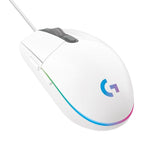LOGITECH G203 LIGHTSYNC MOUSE GAMING CON ILLUMINAZIONE RGB PERSONALIZZABILE 6 PULSANTI PROGRAMMABILI SENSORE PER GAMING TRACCIAMENTO A 8000 DPI PESO RIDOTTO BIANCO
