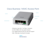 CISCO BUSINESS 145AC ACCESS POINT WIRELESS DUAL BAND 2.4/5GHz WI-FI 5 1.067 Mbps 1 x 1000Base-T (PoE) - RJ-45 - 1 x 1000Base-T (uscita PoE) - RJ-45 - 2 x 1000Base-T - RJ-45